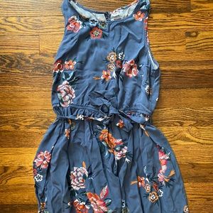 Old Navy Dress Blue Floral Print. Fit and Flare